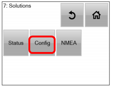 From LD6 Home screen select Solutions > Config: